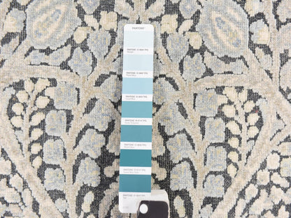 Beige 4'0" x 6'3" Transitional Hand knotted Silk Rug - Sku: O078710