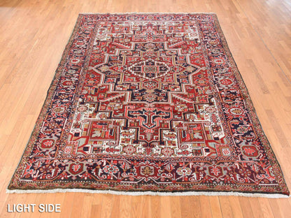 Red 9'2" x 11'0" Heriz Hand knotted Wool Rug - Sku: O078721