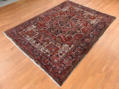 Red 9'2" x 11'0" Heriz Hand knotted Wool Rug - Sku: O078721