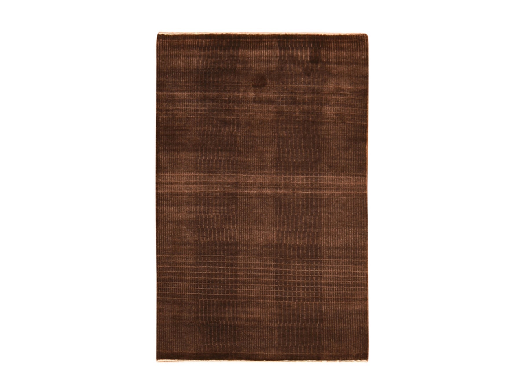 Brown 4'0" x 6'0" Modern and Contemporary Hand knotted Wool/Silk Rug - Sku: O078722