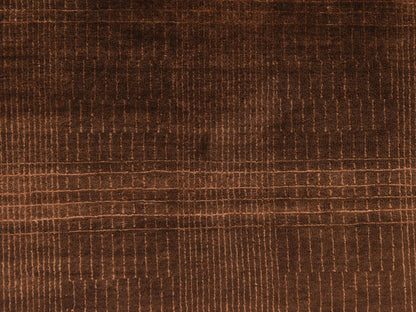 Brown 4'0" x 6'0" Modern and Contemporary Hand knotted Wool/Silk Rug - Sku: O078722