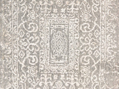 Modern / Contemporary hand-knotted wool/silk runner in Gray, 2'5" x 12'1" — SKU O078746 (view 4)