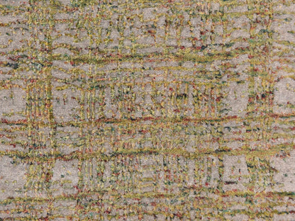 Modern / Contemporary hand-knotted wool/silk runner in Beige, 2'6" x 11'9", SKU O078752