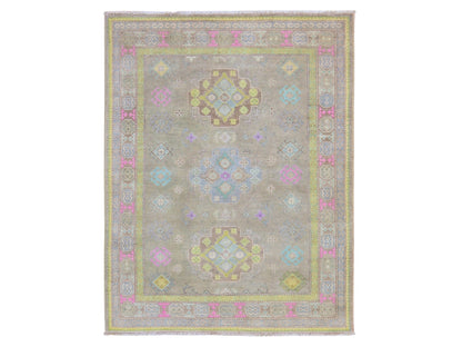 Kazak Kazak hand-knotted wool rug in Brown & Pink, 5' x 6'6" — SKU O078771