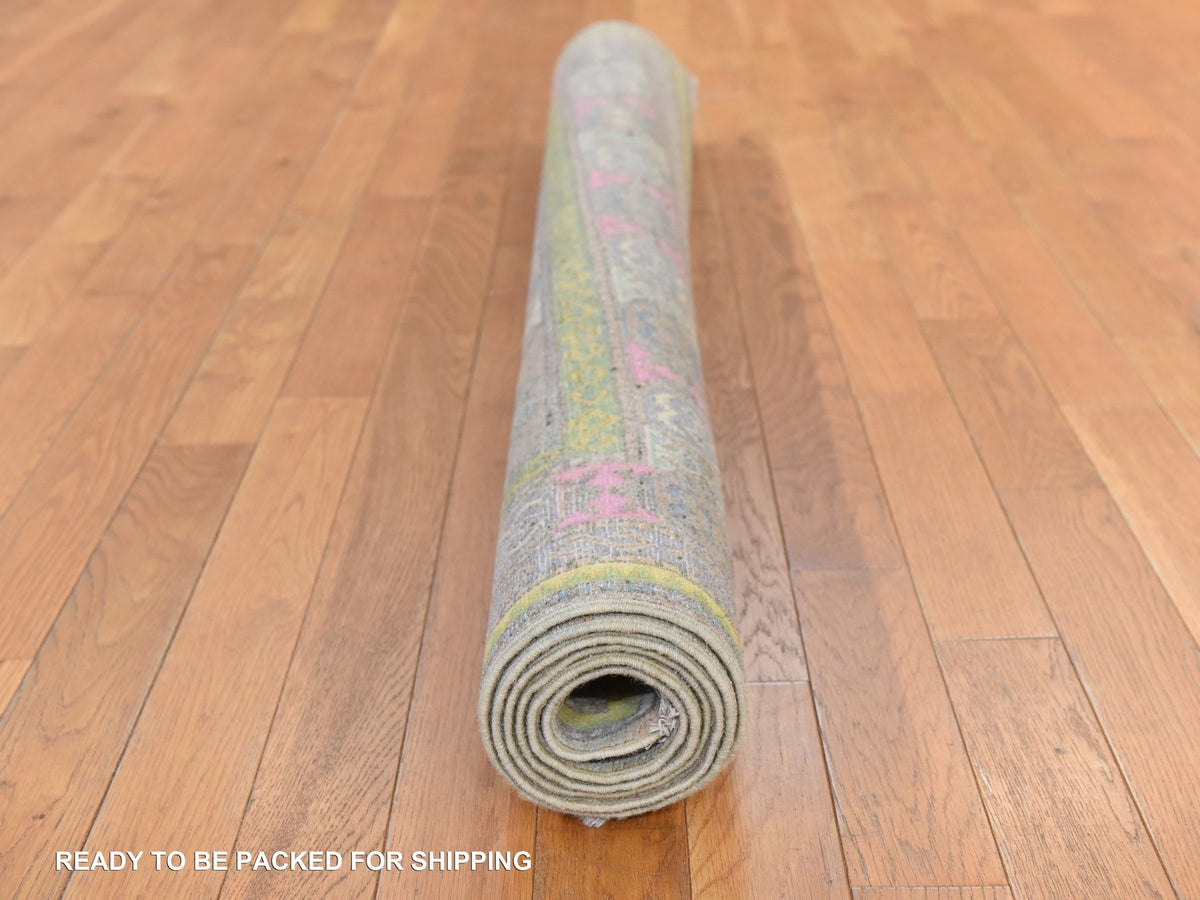 Kazak Kazak hand-knotted wool rug in Brown & Pink, 5' x 6'6" — SKU O078771 (view 8)