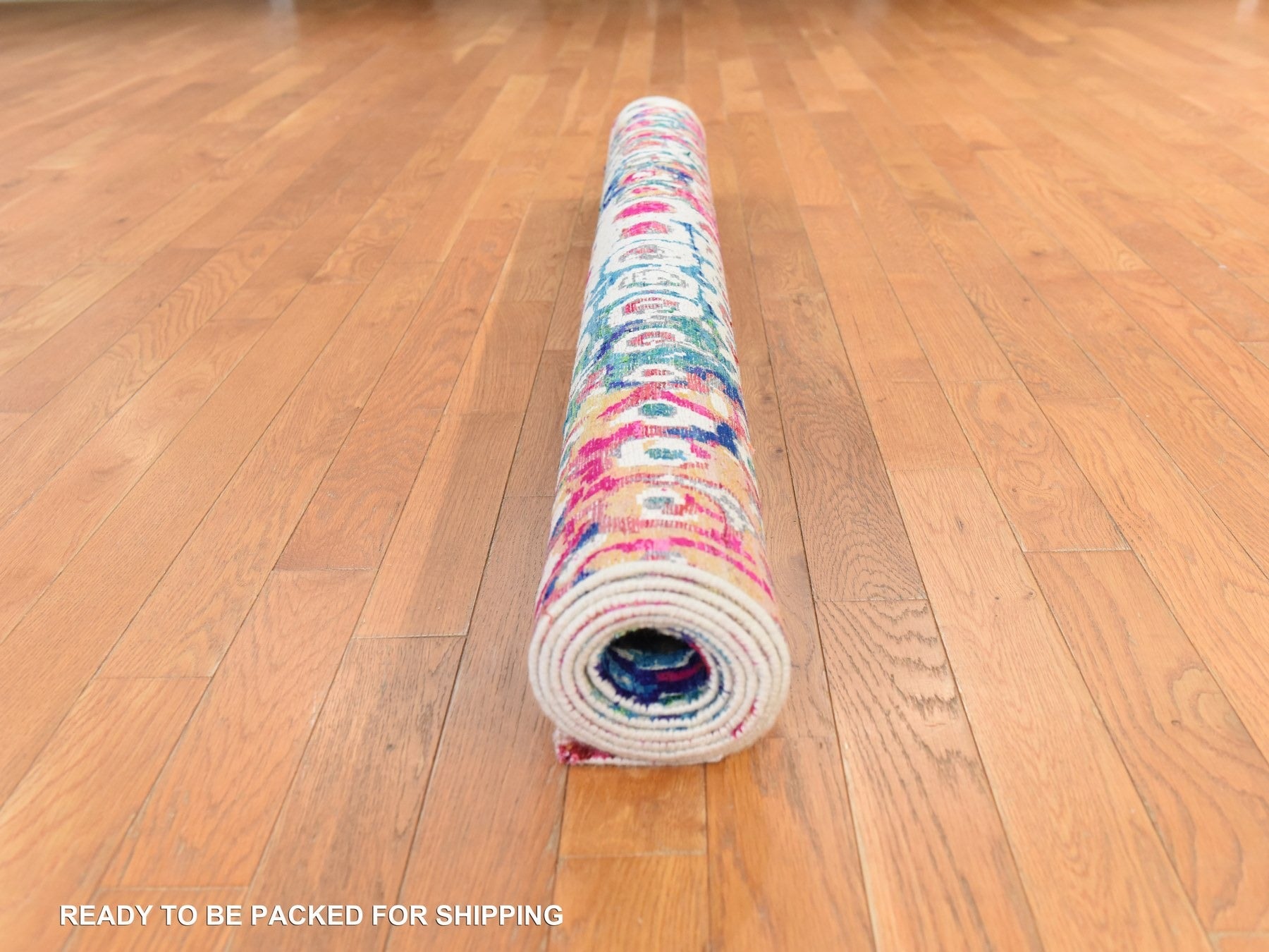 Transitional hand-knotted silk rug in Blue, 5'0" x 7'3", SKU O078772