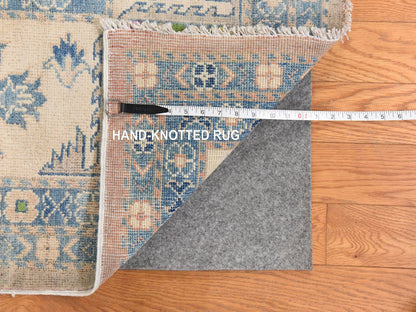 Kazak Kazak hand-knotted wool rug in Brown & Ivory, 9'2" x 11'7" — SKU O078776 (view 7)