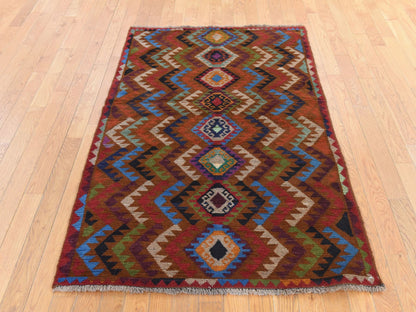 Baluch Tribal & Geometric hand-knotted wool rug in Brown, 3'9" x 6' — SKU O078782 (view 2)