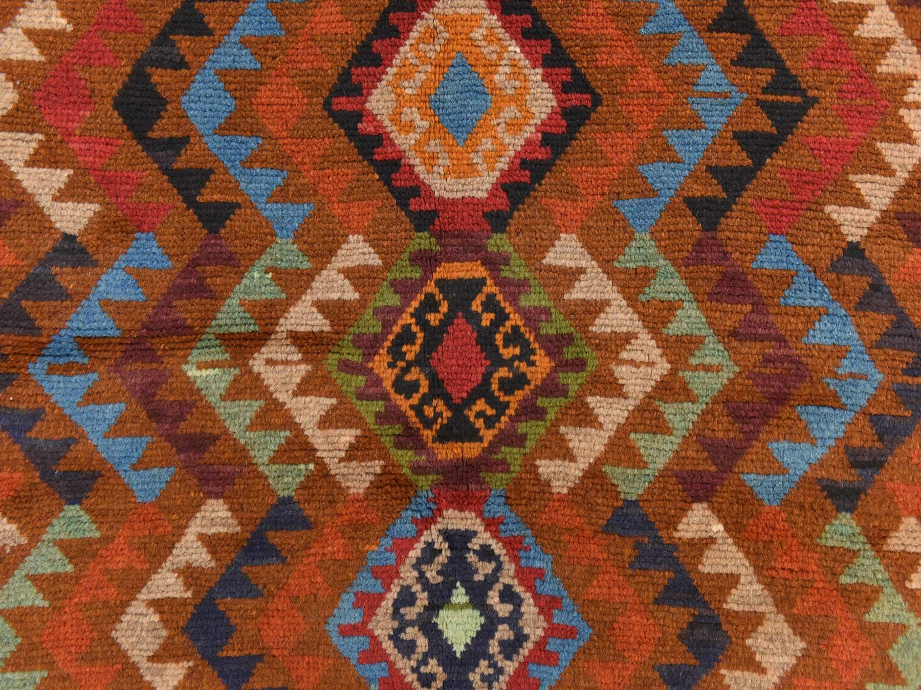 Baluch Tribal & Geometric hand-knotted wool rug in Brown, 3'9" x 6' — SKU O078782 (view 4)