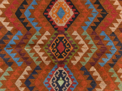 Baluch Tribal & Geometric hand-knotted wool rug in Brown, 3'9" x 6' — SKU O078782 (view 4)