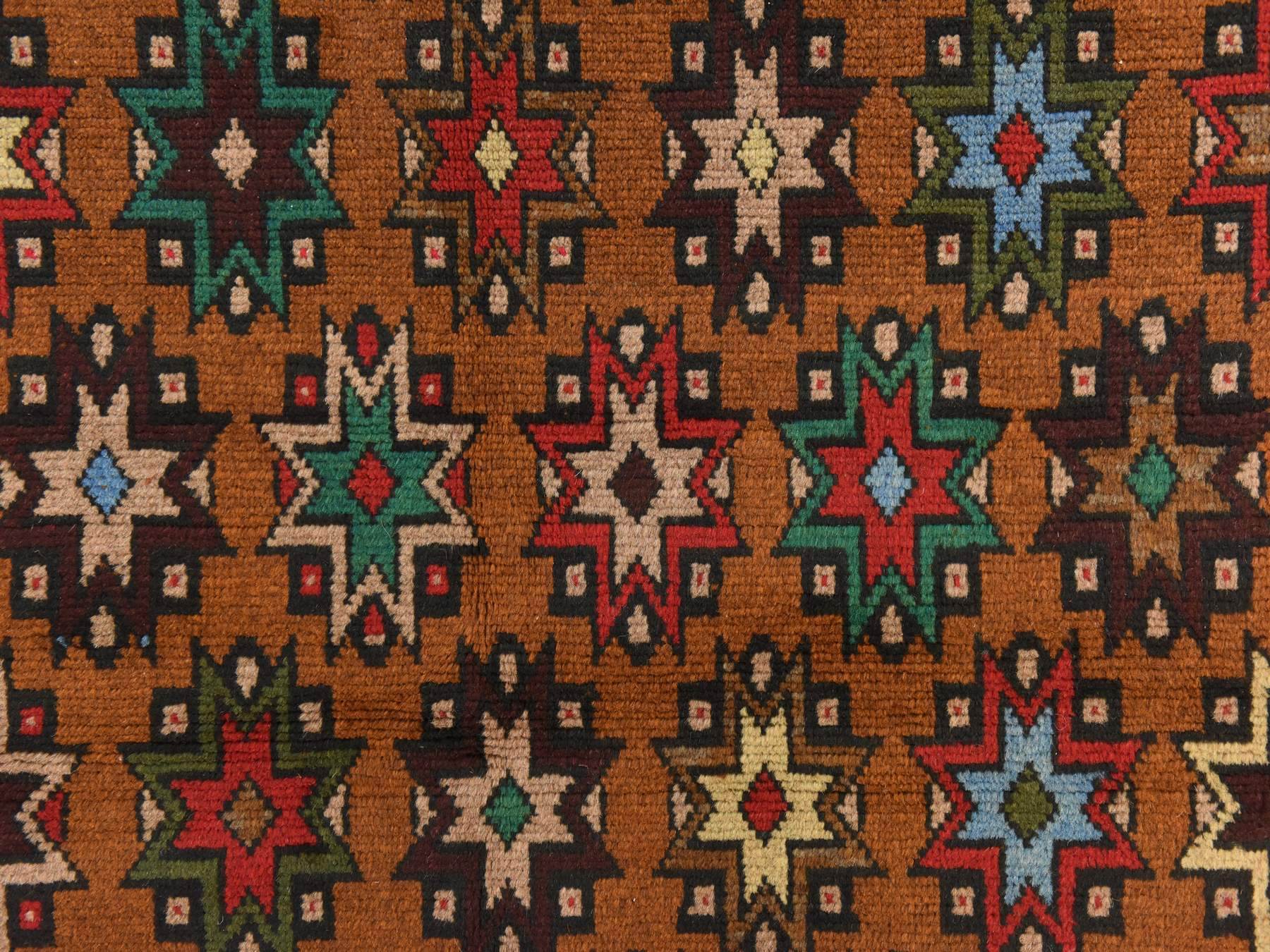 Baluch Tribal & Geometric hand-knotted wool rug in Brown, 4'1" x 6'1" — SKU O078785 (view 4)