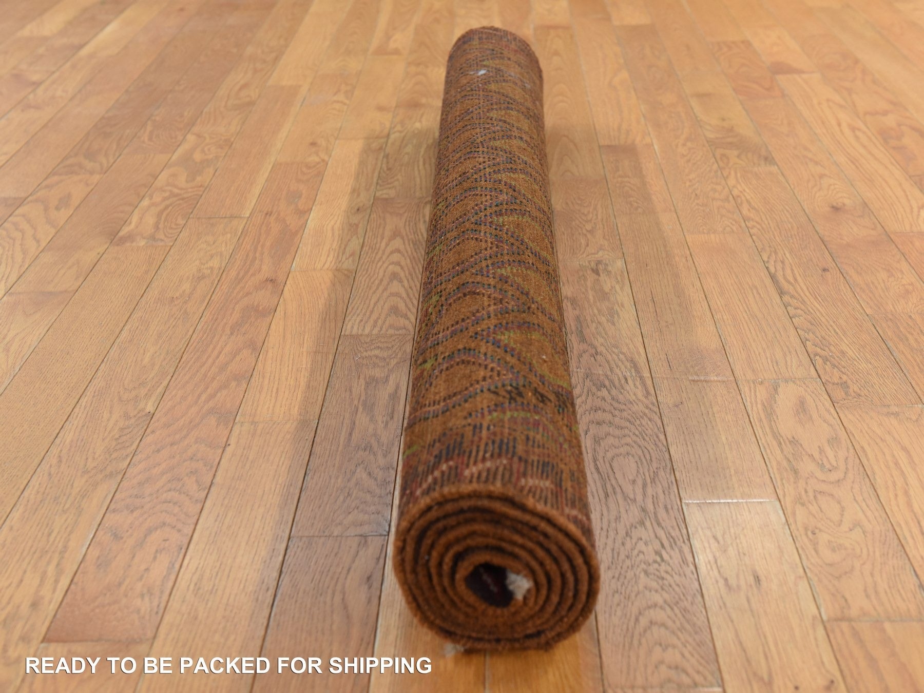 Tribal hand-knotted wool rug in Brown, 4'3" x 6'2", SKU O078786