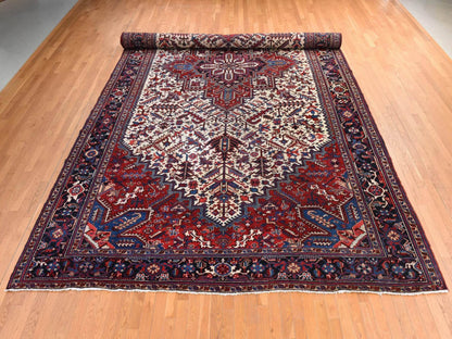 Persian Heriz hand-knotted wool rug in Ivory, 10'10" x 19'3", SKU O078789 (view 2)
