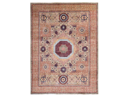 Mamluk Mamluk hand-knotted wool rug in Yellow, 9' x 12', SKU O078790