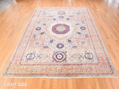 Mamluk Mamluk hand-knotted wool rug in Yellow, 9' x 12', SKU O078790 (view 3)