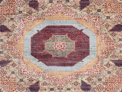 Mamluk Mamluk hand-knotted wool rug in Yellow, 9' x 12', SKU O078790 (view 5)