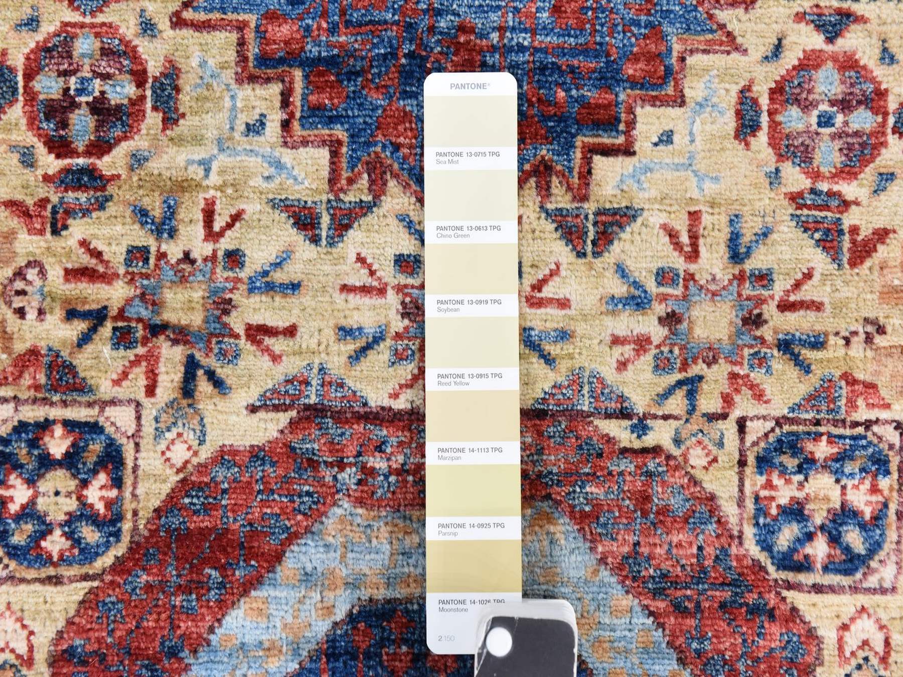 Mamluk Mamluk hand-knotted wool rug in Yellow, 9' x 12', SKU O078790 (view 6)