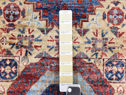 Mamluk Mamluk hand-knotted wool rug in Yellow, 9' x 12', SKU O078790 (view 6)