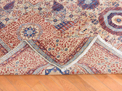 Mamluk Mamluk hand-knotted wool rug in Yellow, 9' x 12', SKU O078790 (view 8)