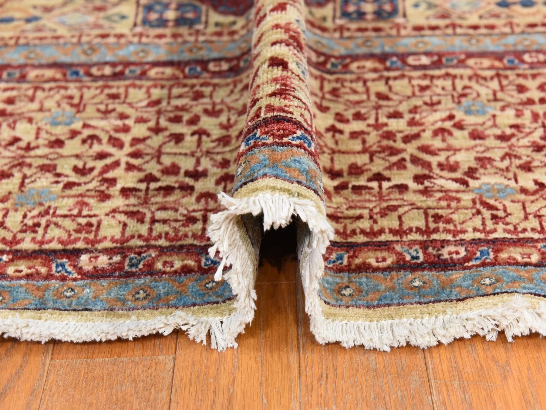 Mamluk Mamluk hand-knotted wool rug in Yellow, 9' x 12', SKU O078790 (view 9)