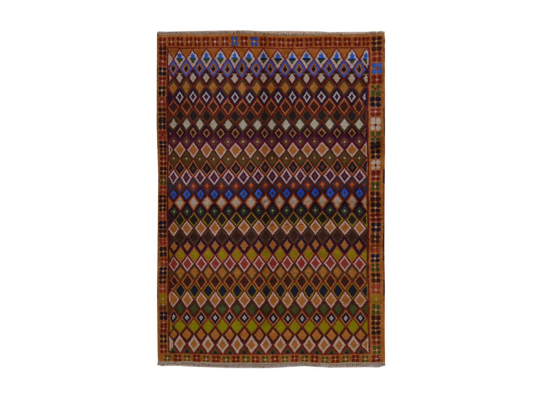 Baluch Tribal hand-knotted wool rug in Brown, 4'3" x 6', SKU O078792