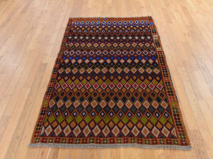 Baluch Tribal hand-knotted wool rug in Brown, 4'3" x 6', SKU O078792 (view 2)