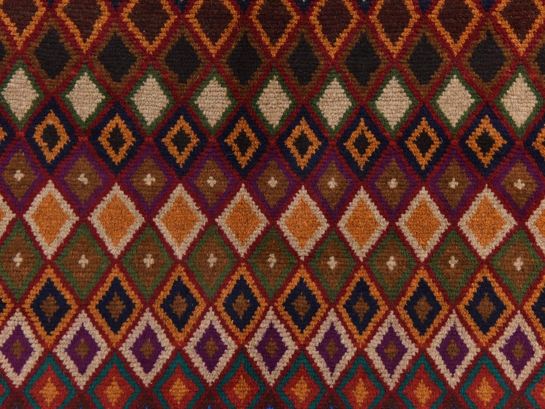 Baluch Tribal hand-knotted wool rug in Brown, 4'3" x 6', SKU O078792 (view 4)