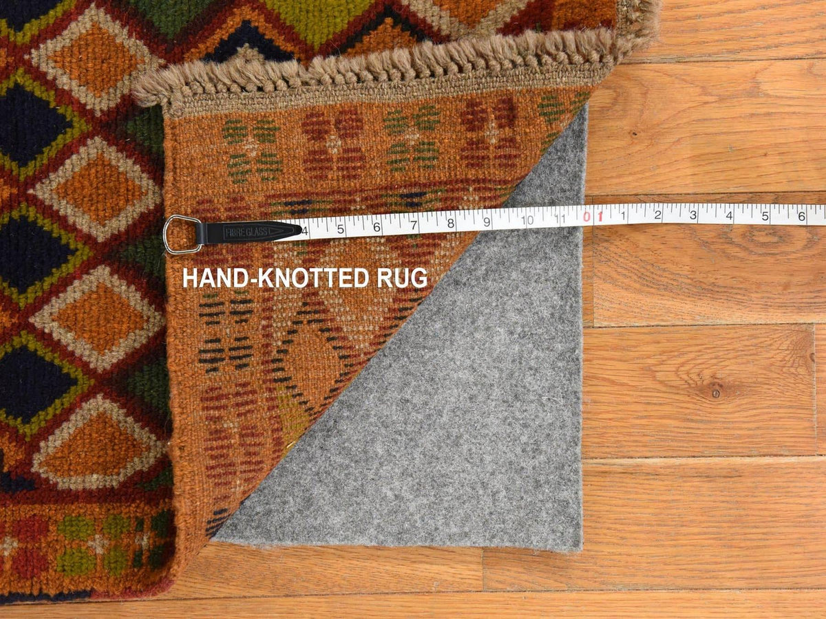 Baluch Tribal hand-knotted wool rug in Brown, 4'3" x 6', SKU O078792 (view 6)
