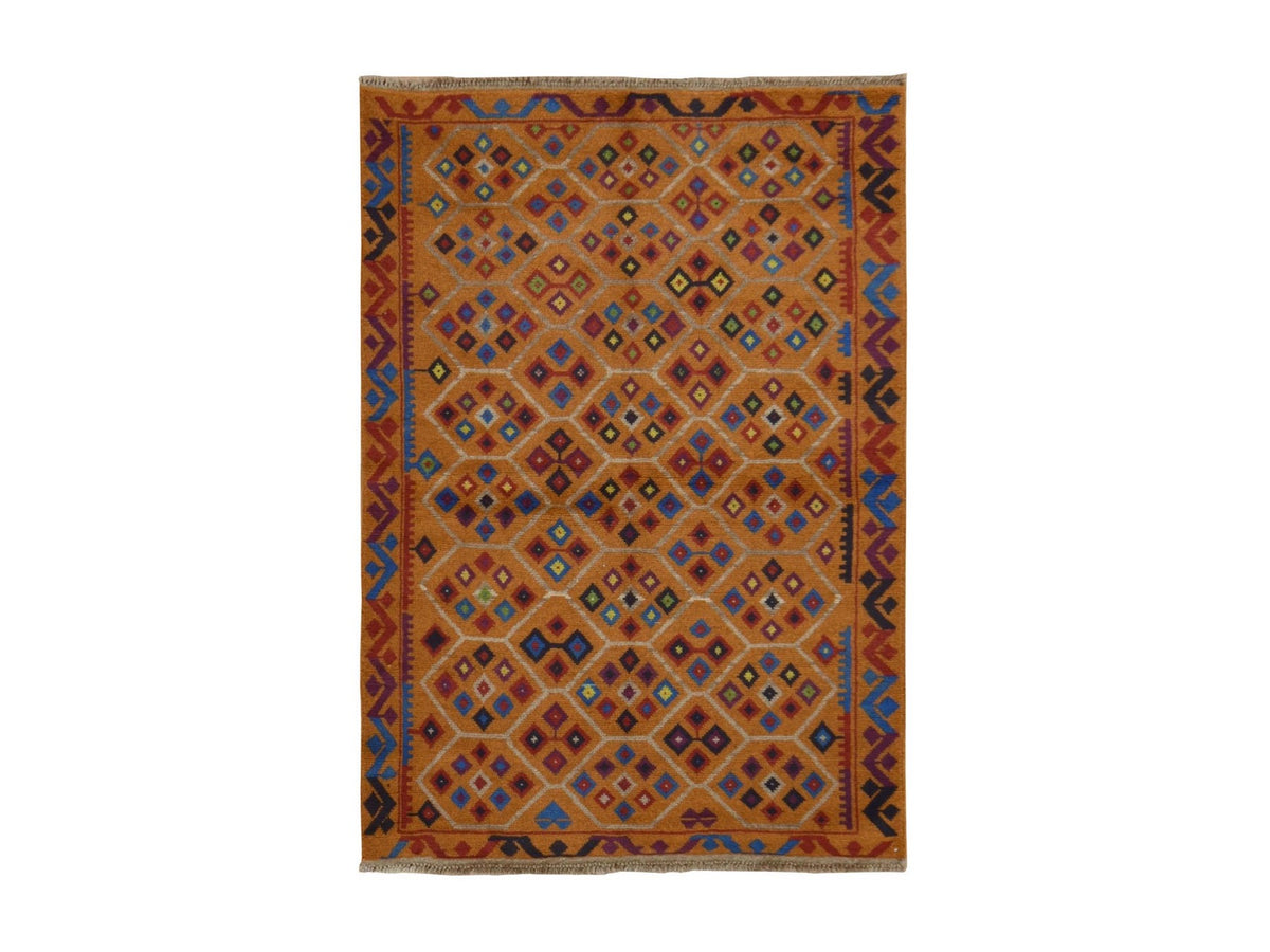 Baluch Tribal hand-knotted wool rug in Brown, 4' x 5'10", SKU O078794
