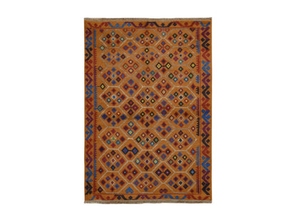 Baluch Tribal hand-knotted wool rug in Brown, 4' x 5'10", SKU O078794