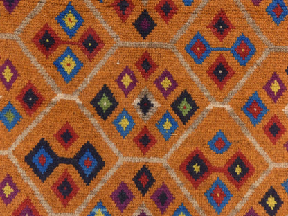 Baluch Tribal hand-knotted wool rug in Brown, 4' x 5'10", SKU O078794 (view 4)