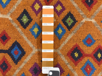Baluch Tribal hand-knotted wool rug in Brown, 4' x 5'10", SKU O078794 (view 5)
