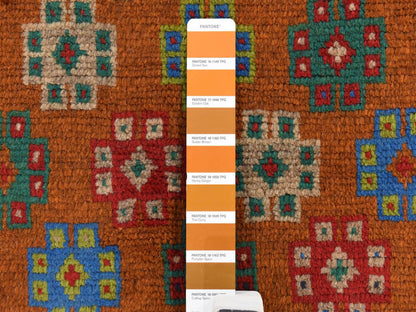 Baluch Tribal hand-knotted wool rug in Brown, 4'1" x 5'9", SKU O078795 (view 5)