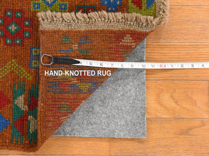 Baluch Tribal hand-knotted wool rug in Brown, 4'1" x 5'9", SKU O078795 (view 6)