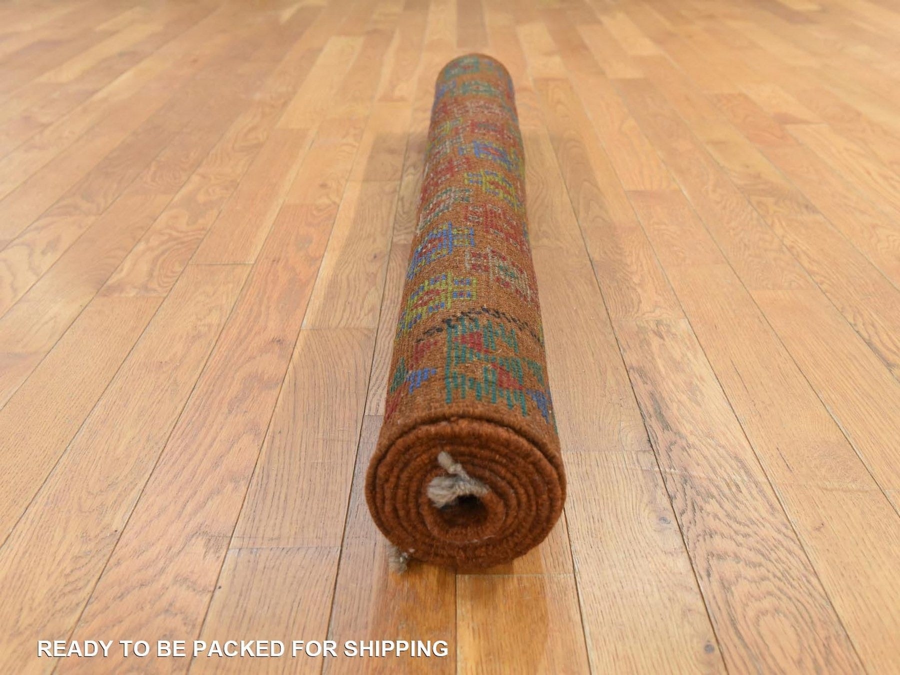 Baluch Tribal hand-knotted wool rug in Brown, 4'1" x 5'9", SKU O078795 (view 8)