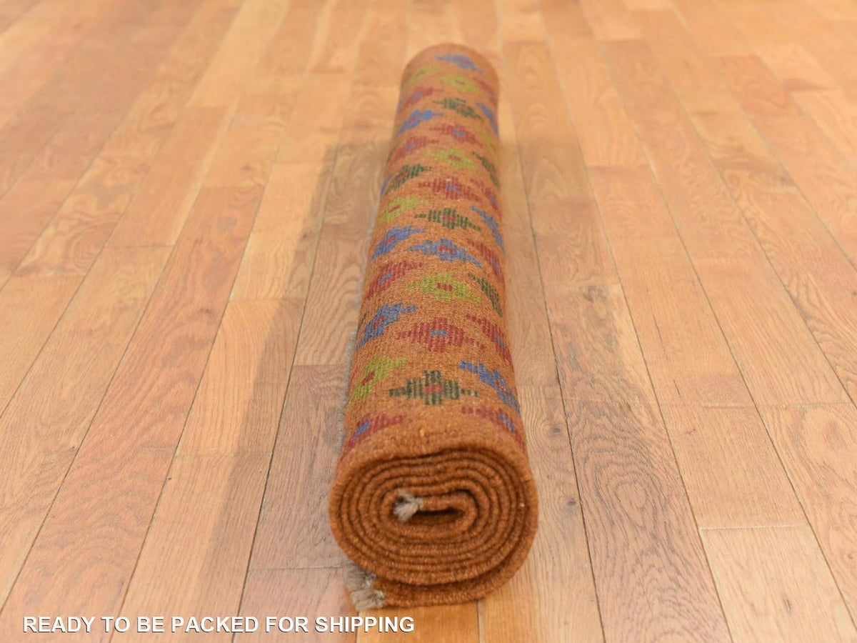 Baluch Tribal hand-knotted wool rug in Brown, 4'1" x 6'1", SKU O078796 (view 8)