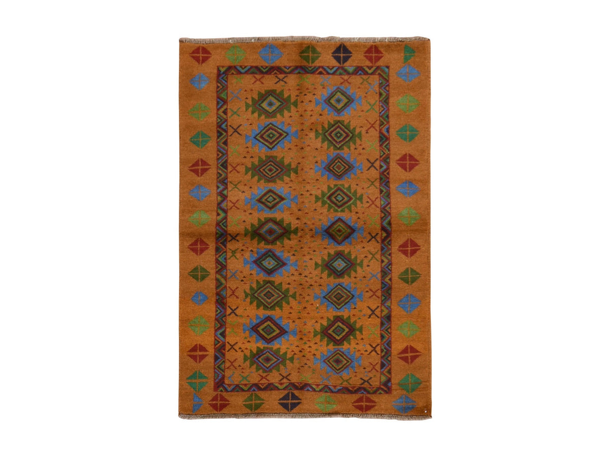 Baluch Tribal hand-knotted wool rug in Brown, 4' x 6'1", SKU O078797