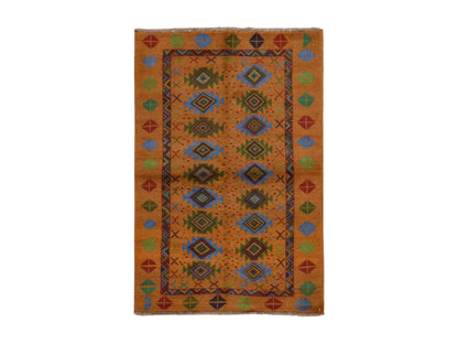 Baluch Tribal hand-knotted wool rug in Brown, 4' x 6'1", SKU O078797