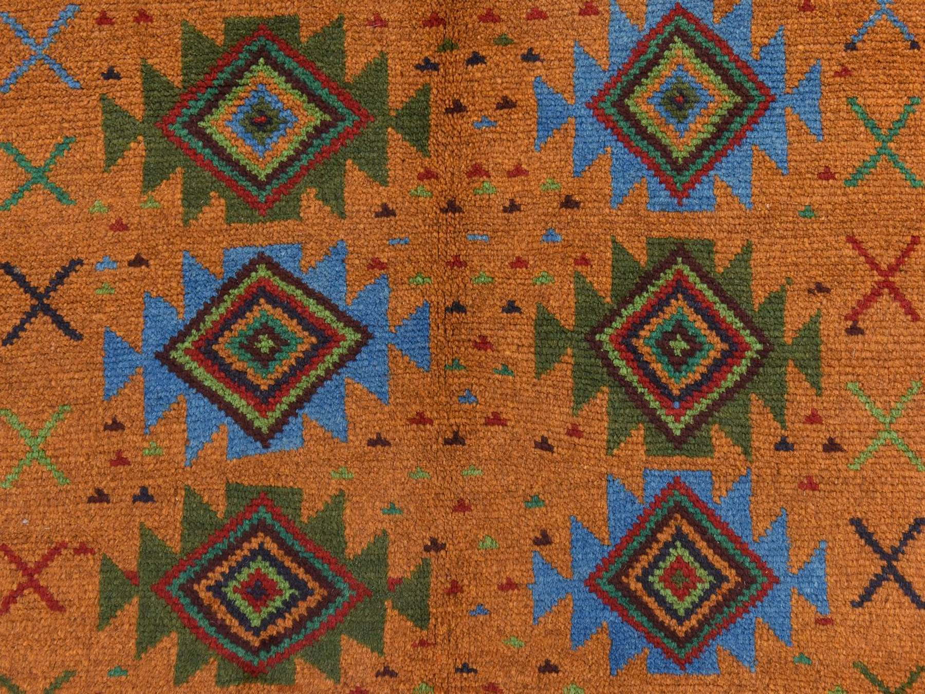 Baluch Tribal hand-knotted wool rug in Brown, 4' x 6'1", SKU O078797 (view 4)