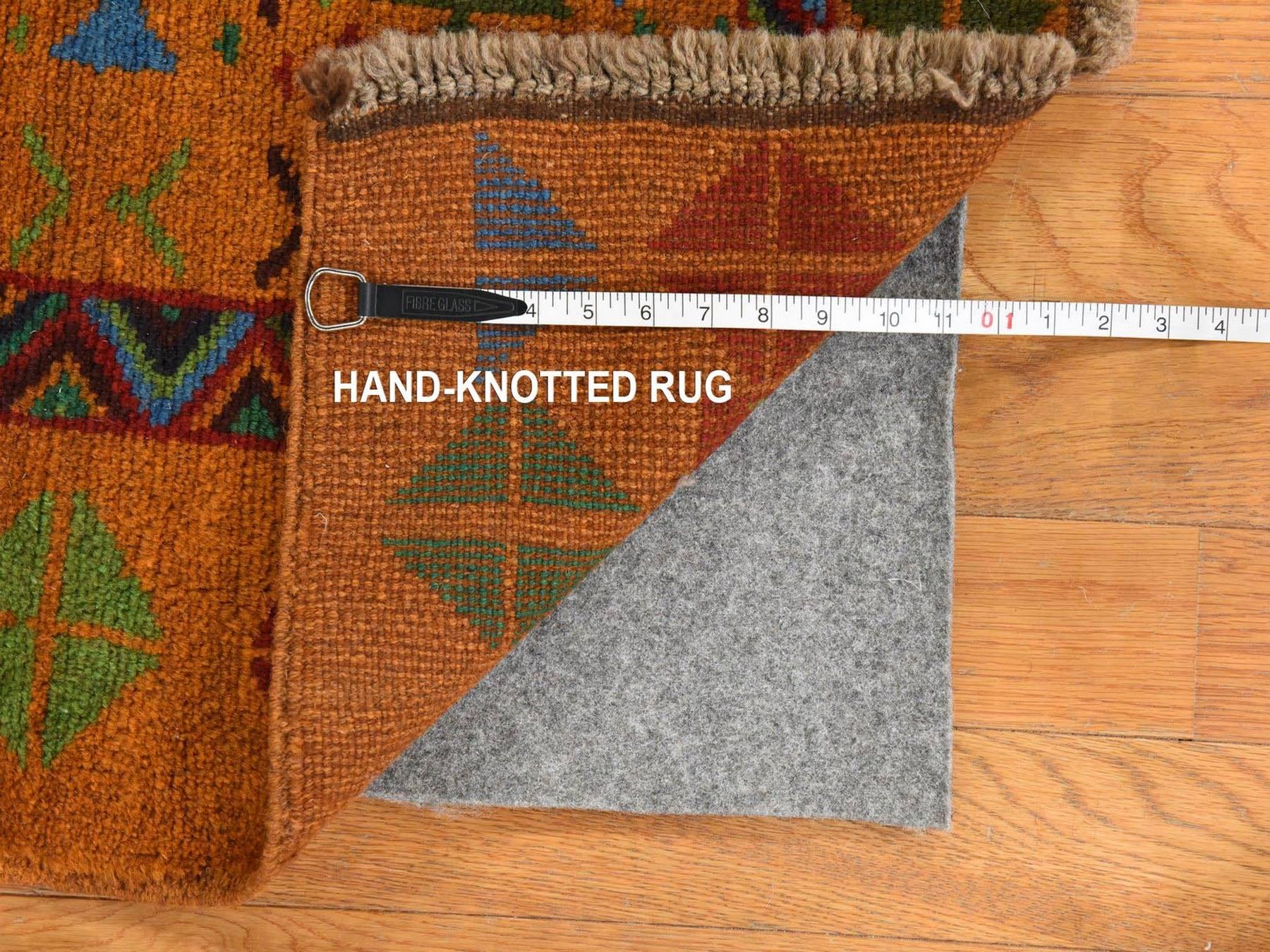 Baluch Tribal hand-knotted wool rug in Brown, 4' x 6'1", SKU O078797 (view 6)