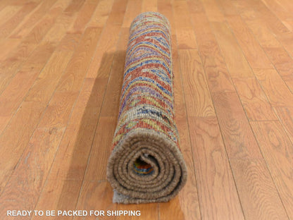 Baluch Tribal hand-knotted wool rug in Orange, 4' x 5'10", SKU O078798 (view 8)