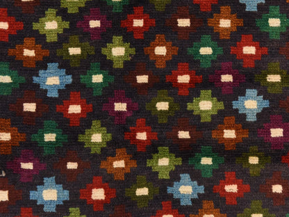 Baluch Tribal hand-knotted wool rug in Black, 4'1" x 6', SKU O078800 (view 4)