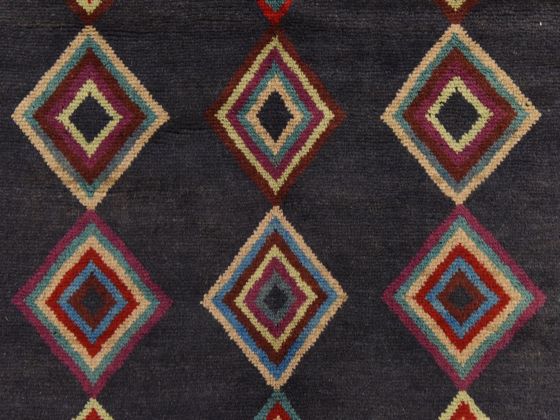 Baluch Tribal hand-knotted wool rug in Blue, 4'2" x 5'7", SKU O078801 (view 4)