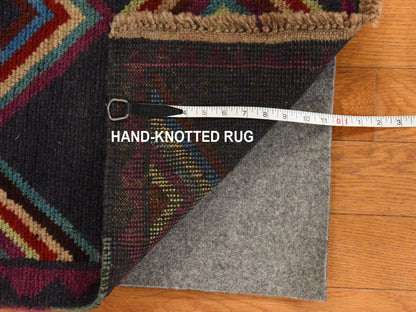 Baluch Tribal hand-knotted wool rug in Blue, 4'2" x 5'7", SKU O078801 (view 6)