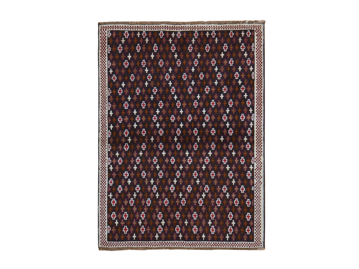 Baluch Tribal hand-knotted wool rug in Blue, 3'4" x 4'6", SKU O078802