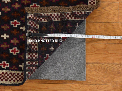 Baluch Tribal hand-knotted wool rug in Blue, 3'4" x 4'6", SKU O078802 (view 6)
