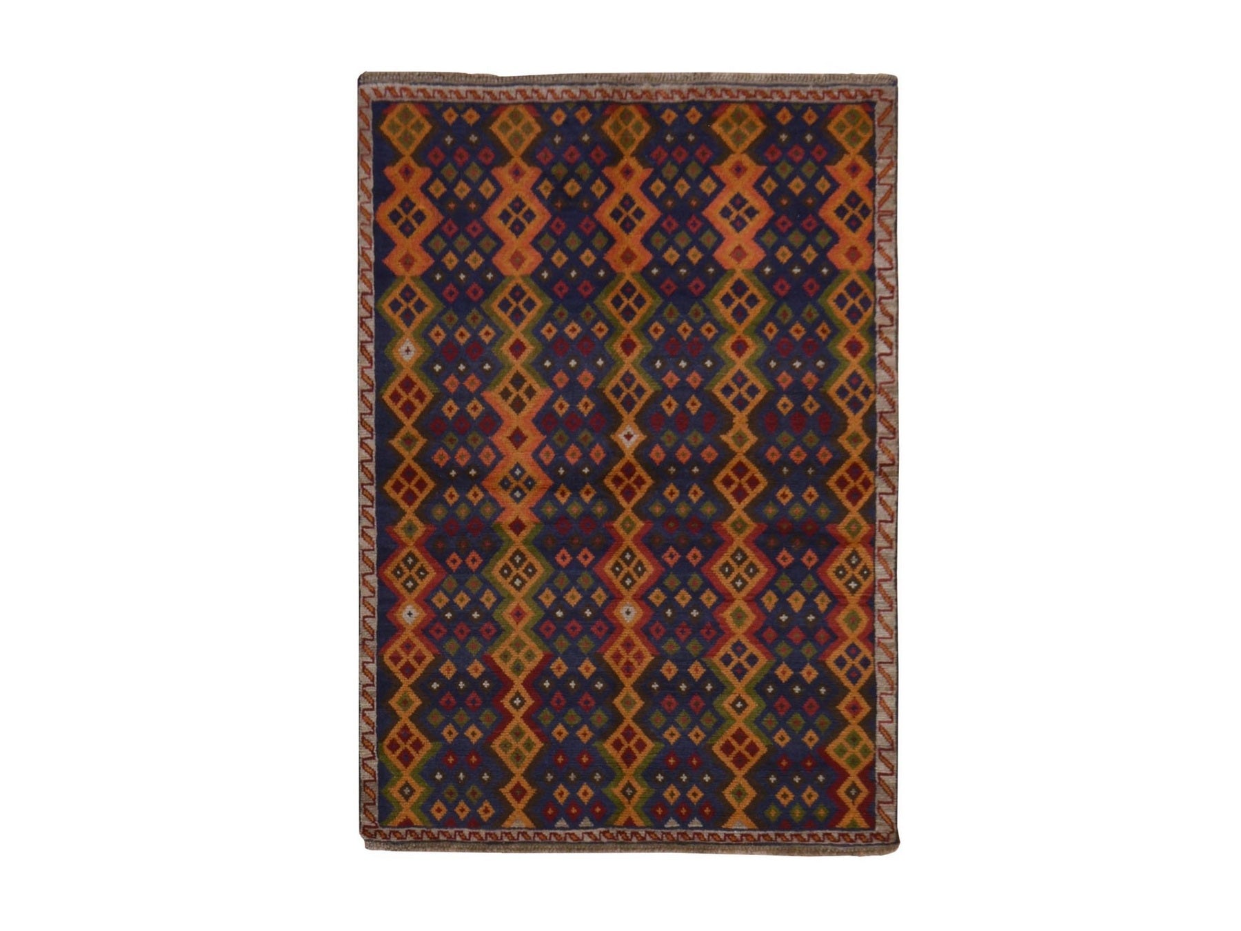 Baluch Tribal hand-knotted wool rug in Blue, 4'1" x 5'8", SKU O078803