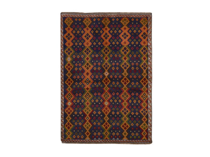 Baluch Tribal hand-knotted wool rug in Blue, 4'1" x 5'8", SKU O078803