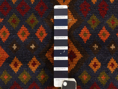 Baluch Tribal hand-knotted wool rug in Blue, 4'1" x 5'8", SKU O078803 (view 5)