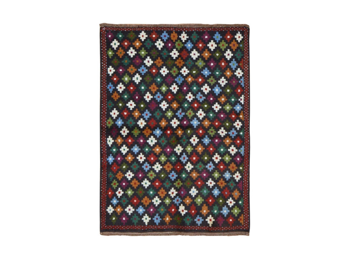 Baluch Tribal hand-knotted wool rug in Blue, 3'4" x 4'8", SKU O078805